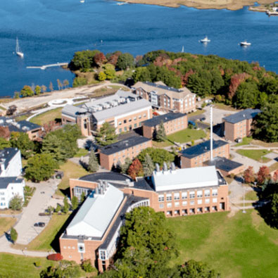 Aerial view of medical school campus