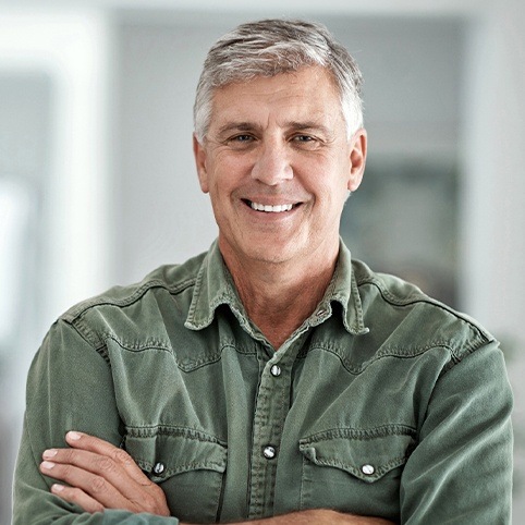 Man smiling after Prolozone therapy